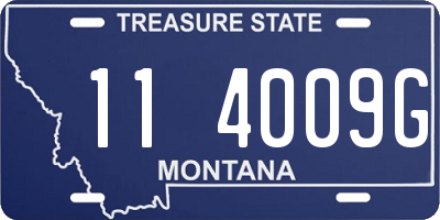 MT license plate 114009G