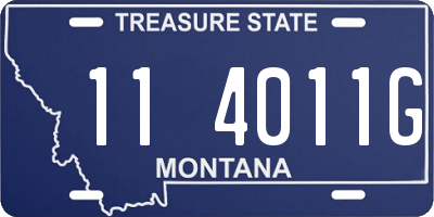 MT license plate 114011G