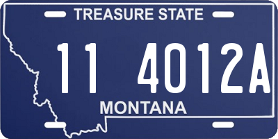 MT license plate 114012A
