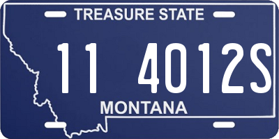 MT license plate 114012S