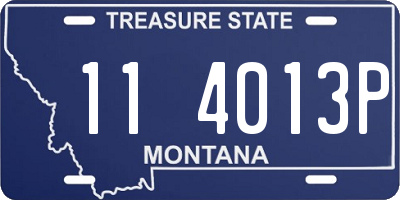 MT license plate 114013P