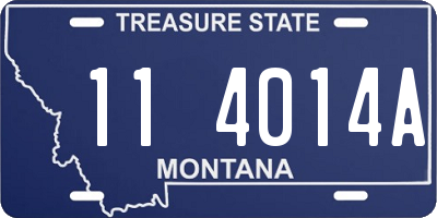 MT license plate 114014A