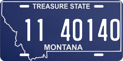 MT license plate 114014O