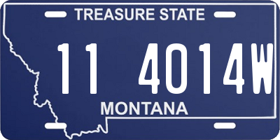 MT license plate 114014W