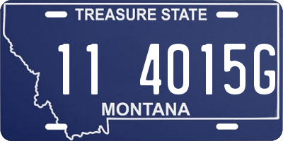 MT license plate 114015G