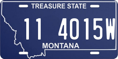 MT license plate 114015W