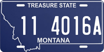 MT license plate 114016A