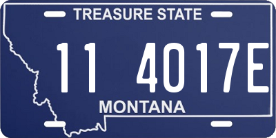 MT license plate 114017E