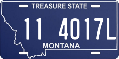 MT license plate 114017L