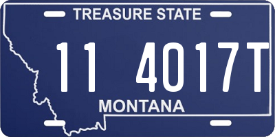 MT license plate 114017T