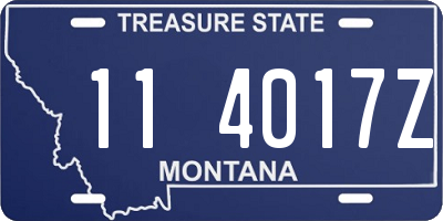 MT license plate 114017Z