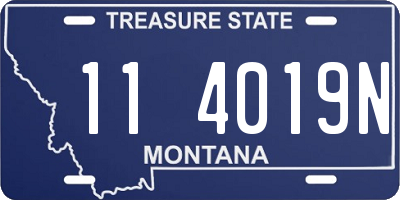 MT license plate 114019N