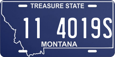 MT license plate 114019S