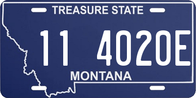 MT license plate 114020E