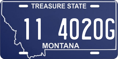 MT license plate 114020G