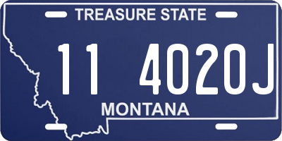 MT license plate 114020J