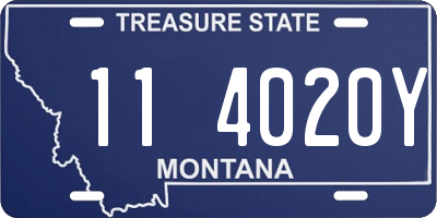 MT license plate 114020Y