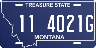 MT license plate 114021G