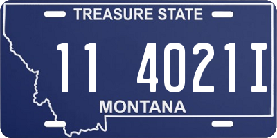 MT license plate 114021I