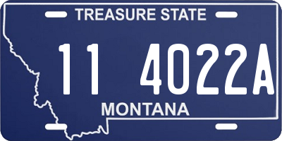 MT license plate 114022A