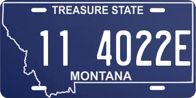 MT license plate 114022E