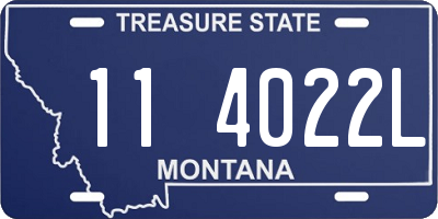 MT license plate 114022L