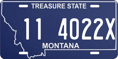 MT license plate 114022X