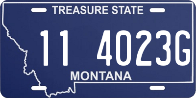 MT license plate 114023G