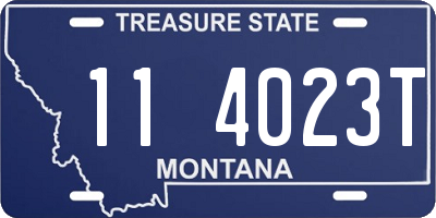 MT license plate 114023T