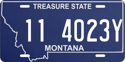 MT license plate 114023Y