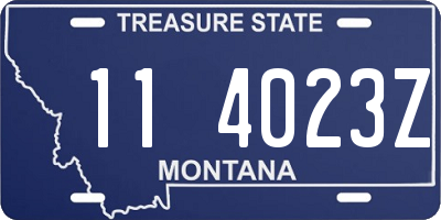 MT license plate 114023Z