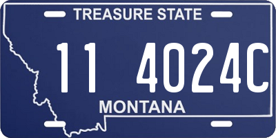 MT license plate 114024C