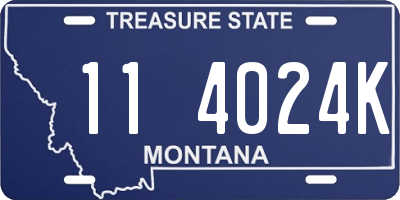 MT license plate 114024K