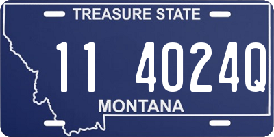 MT license plate 114024Q