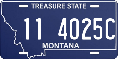 MT license plate 114025C