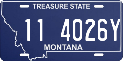 MT license plate 114026Y