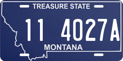 MT license plate 114027A