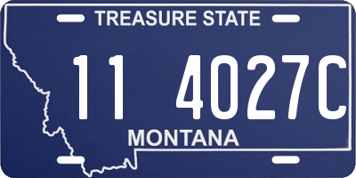 MT license plate 114027C