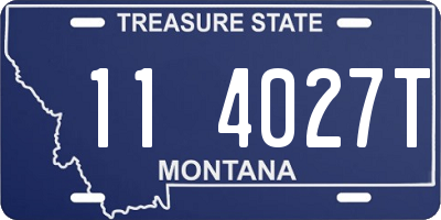 MT license plate 114027T