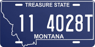 MT license plate 114028T