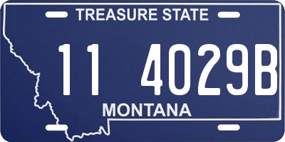 MT license plate 114029B