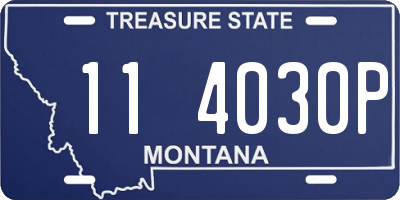 MT license plate 114030P