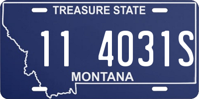 MT license plate 114031S