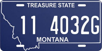 MT license plate 114032G