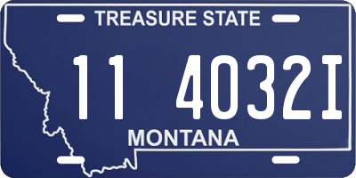 MT license plate 114032I