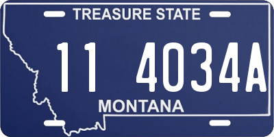 MT license plate 114034A