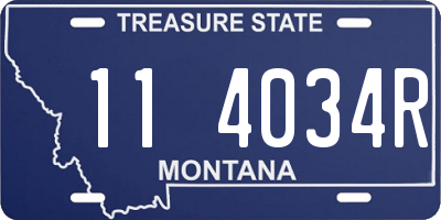 MT license plate 114034R