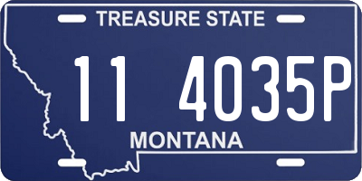 MT license plate 114035P