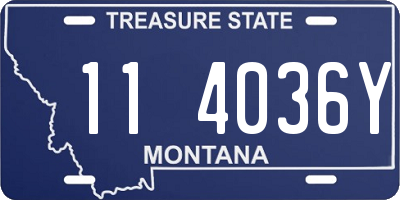 MT license plate 114036Y