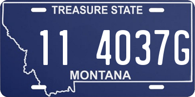 MT license plate 114037G